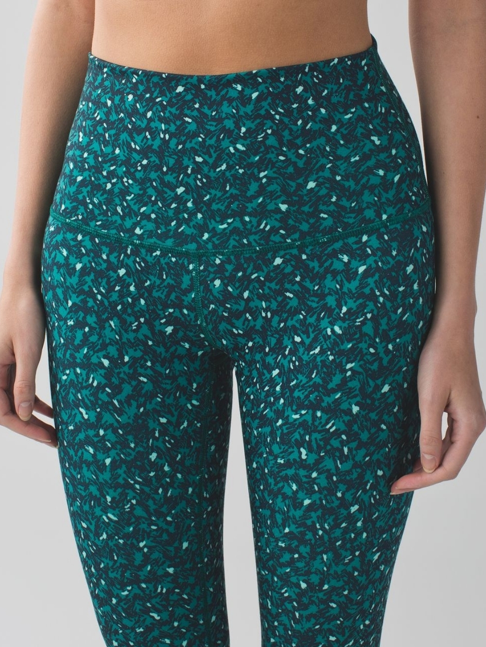 Lululemon Wunder Under Mountain Peaks Forage Abstract Leggings Size 8